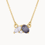 Cerulean Sapphire and Diamond Necklace