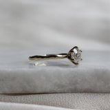 Diamond Solitaire Ring with Natural Band