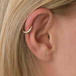 Gold Eclipse Cartilage Helix Hoop Earrings