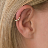 Gold Eclipse Cartilage Helix Hoop Earrings