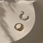 Gold Eclipse Cartilage Helix Hoop Earrings