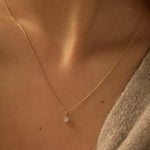 Gold Solitaire Diamond Necklace