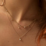 Gold Solitaire Diamond Necklace