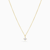 Gold Solitaire Diamond Necklace