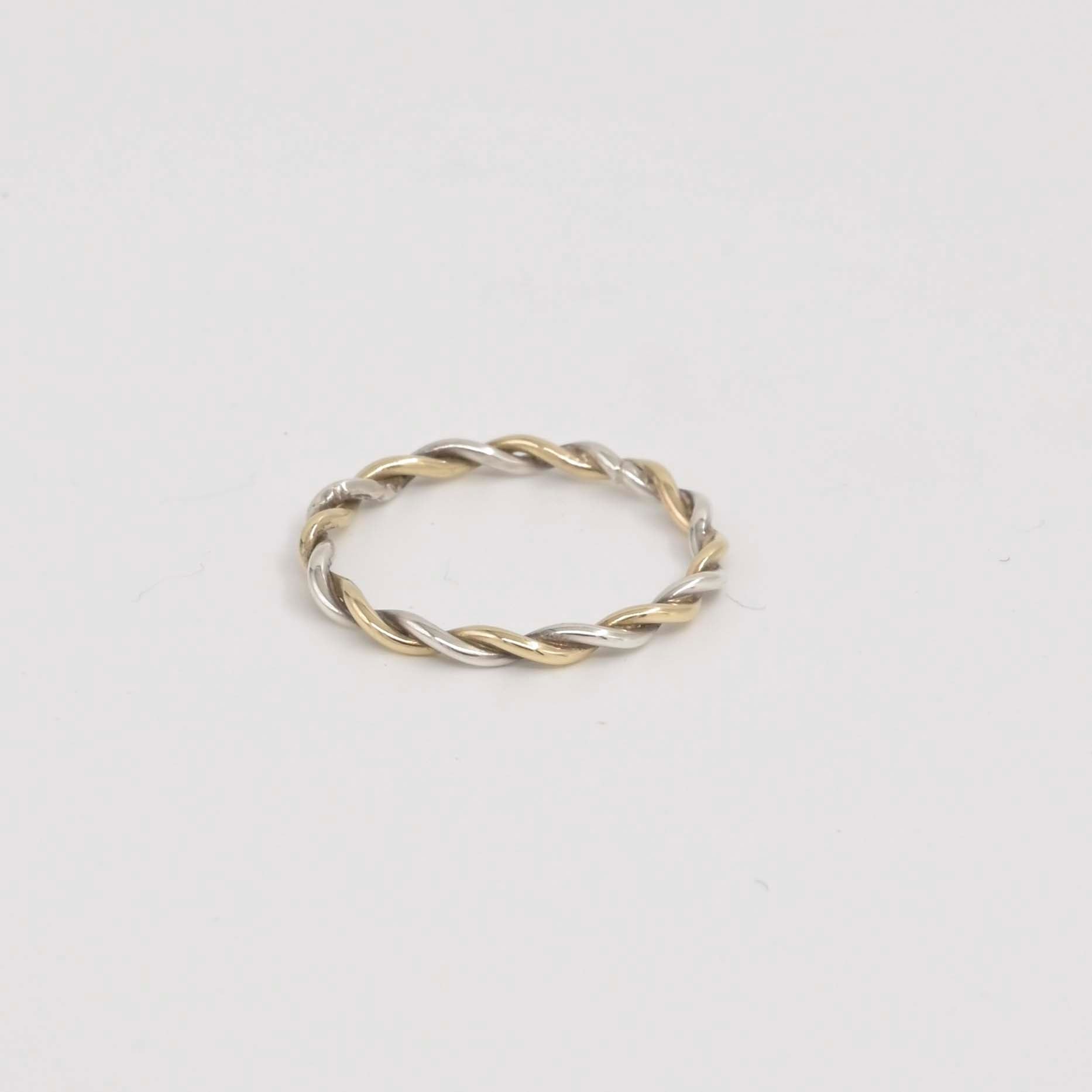 Mixed Gold Entwined Wedding Ring