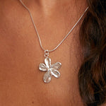 Silver Blossom Flower Necklace