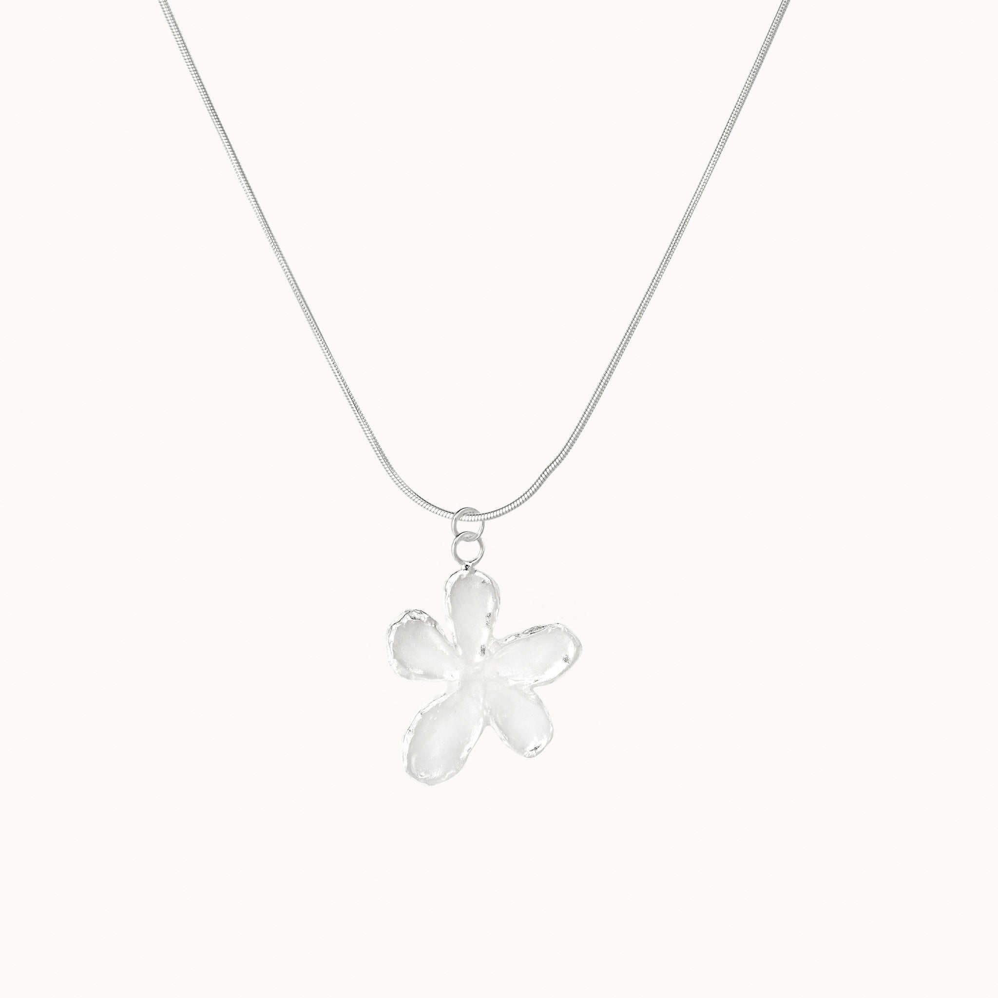 Silver Blossom Flower Necklace