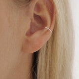 Silver Delicate Hammered Conch Ear Cuff