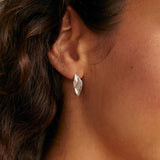 Silver Delicate Leaf Studs