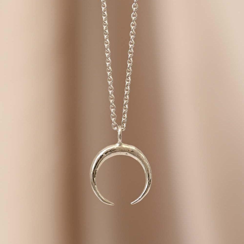 Silver Eclipse Pendant Necklace