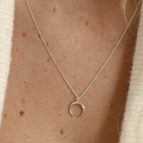 Silver Eclipse Pendant Necklace