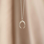 Silver Eclipse Pendant Necklace