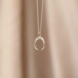 Silver Eclipse Pendant Necklace