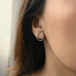 Silver Flow Stud Earrings