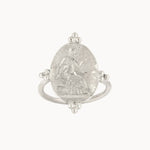 Silver Goddess Themis Ring