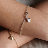 Silver Hand Formed Heart Bracelet