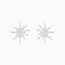 Silver Large Sun Earrings