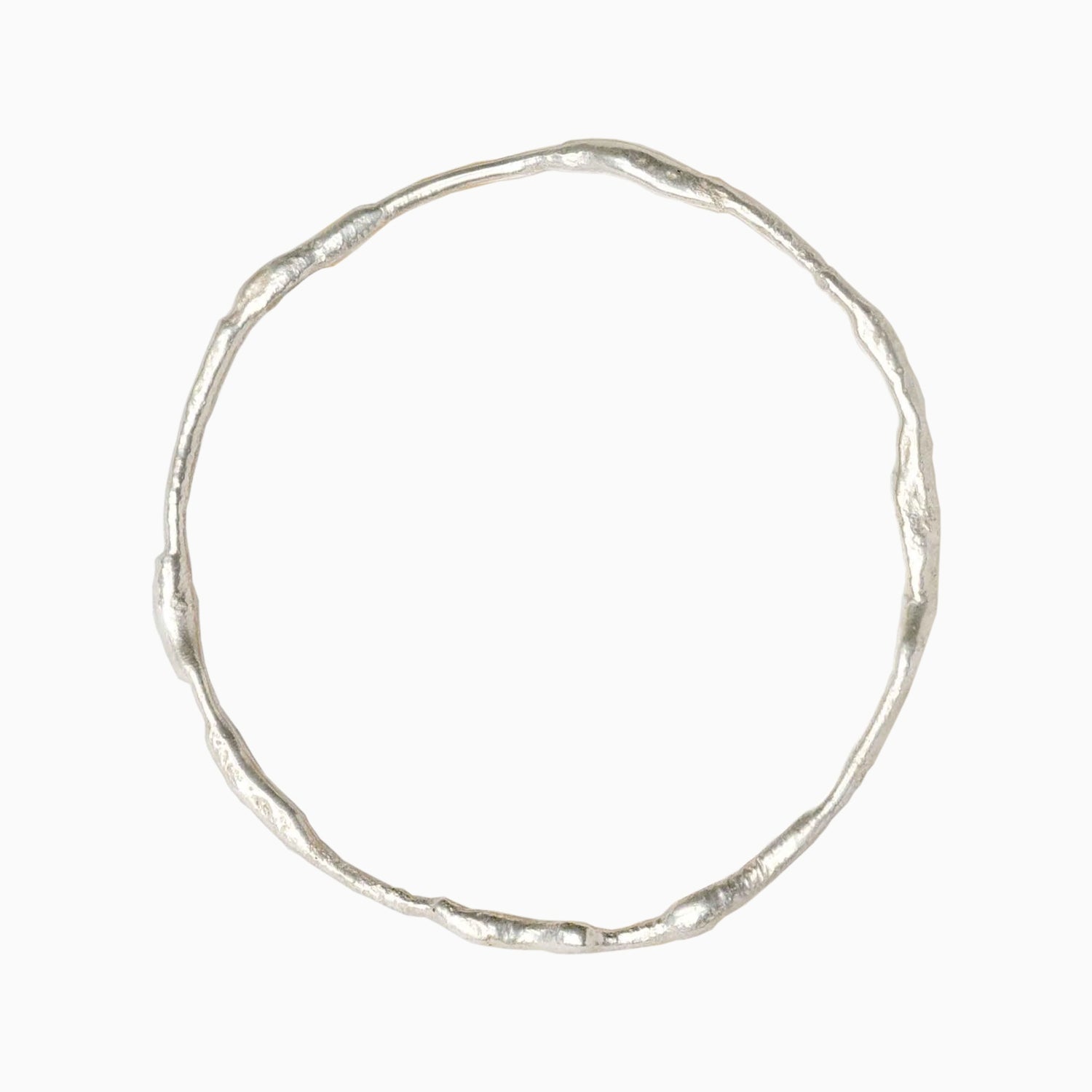 Silver Organic Bangle