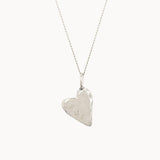 Silver Personalised Handformed Heart Pendant Necklace