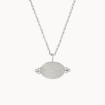 Silver Personalised Ornate Oval Pendant Necklace