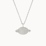 Silver Personalised Ornate Oval Pendant Necklace