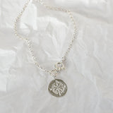 Silver Personalised Wanderlust Compass Charm Bracelet