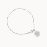 Silver Personalised Wanderlust Compass Charm Bracelet