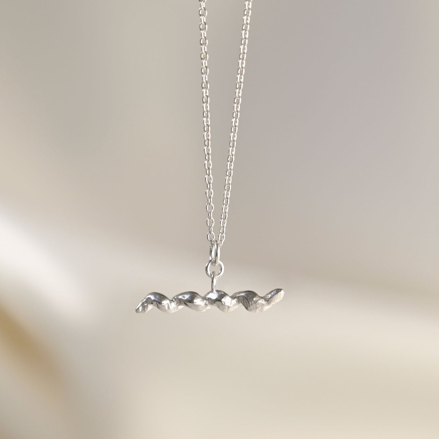 Silver Revolution Bar Pendant Necklace