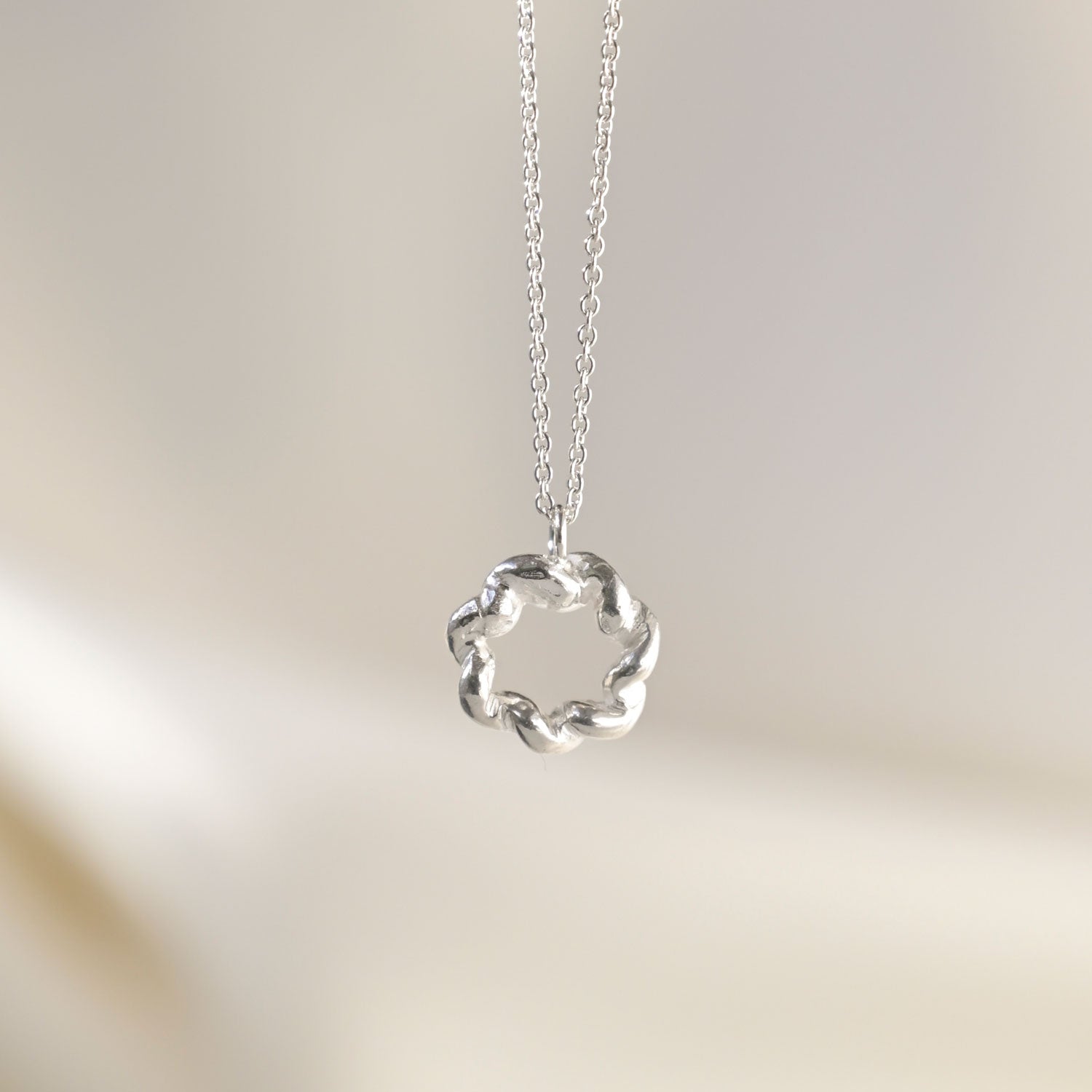 Silver Revolution Circle Necklace