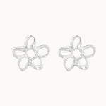 Silver Statement Flower Studs