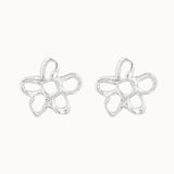 Silver Statement Flower Studs