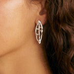 Silver Statement Freeform Leaf Studs