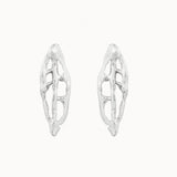 Silver Statement Freeform Leaf Studs