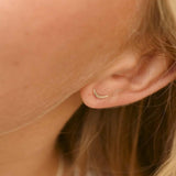 9ct Gold Dainty Eclipse Stud Earrings
