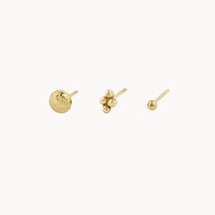 9ct Gold Delicate Mix and Match Earring Set