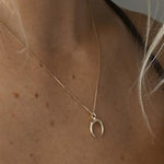 9ct Gold Eclipse Pendant Necklace