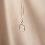9ct Gold Eclipse Pendant Necklace