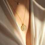 9ct Gold Personalised Saint Christopher Medallion Necklace