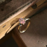 9ct Gold Pink Sapphire Three Stone Engagement Ring