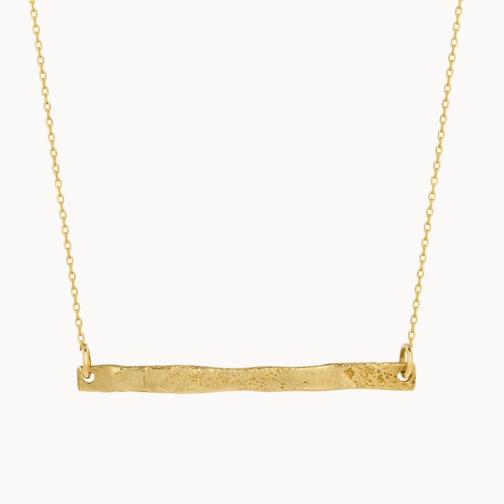 9ct gold hot sale bar necklace