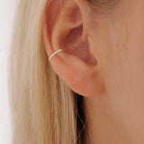 Silver Conch Hoop Earring