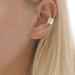 Silver Hammered Ear Cuff