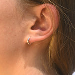 Silver Huggie Hoop Earrings