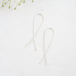 Silver Long Twist Earrings