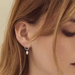 Silver Minimal Pearl Studs