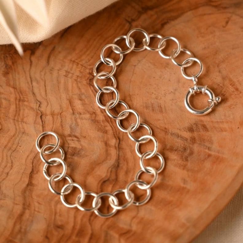 Silver Statement Connected Link Bracelet