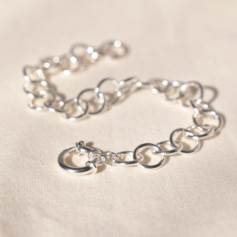 Silver Statement Connected Link Bracelet